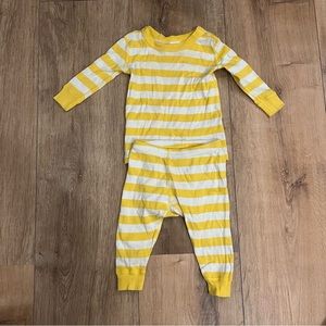 Hanna Andersson striped 6 months baby pajamas yellow